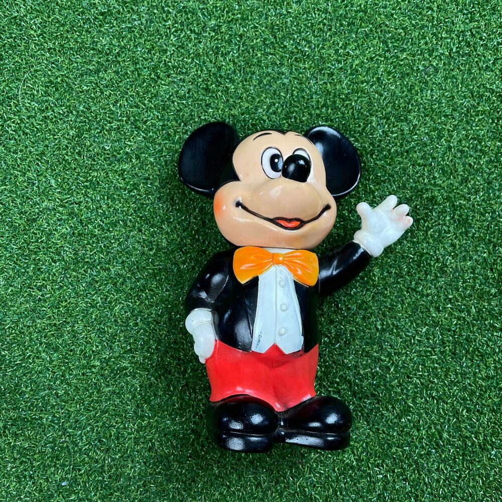 Vintage 1960s Walt Disney Productions Mickey Mouse Plastic Coin Bank 7"